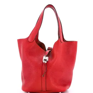 Pre-owned HERMÈS material Bucket Bags Hermes Picotin Lock Bag Clemence MM by Rebag