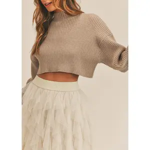 Basic Ribbed Crop Sweater
