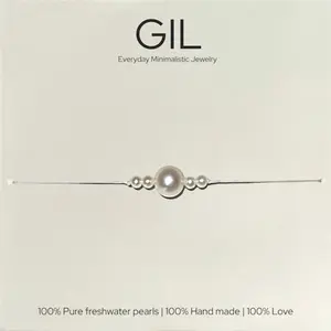 GIL B.006 Bracelet - Real Natural Fresh Water Pearls Handmade Jewelry Accessory for Women's Fashion