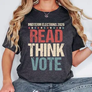 Midterm Elections 2026 shirt,Anti Trump tshirt,Read think Vote tee,Political shirt,Resist shirt,Democrat clothing,Liberal shirt U