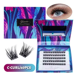 [Hot Style]: Gorota Glue-Free False Eyelashes — Jelly Base Self-Adhesive Single Cluster Lashes, Easy Makeup Application, Includes 60/240 clusters for salon-quality results — Beauty Products