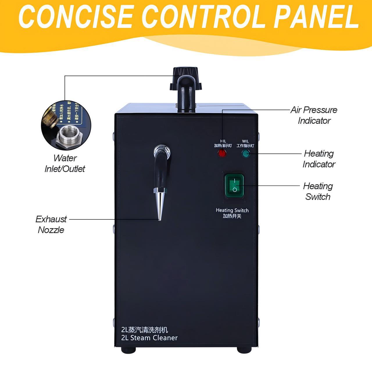 Professional Jewelry Steam Cleaner - 2L 1300W 304 Stainless Steel Steam Cleaning Machine for Jewelry Cleaning, Polishing & Restoration