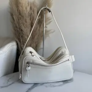 Siena Classic Premium Italian Leather Bag with Front Pocket Large Central Compartment & Rear Pocket 100% Genuine Italian Leather Made in Italy Cowhide Purses Crossbody Clutch Purse