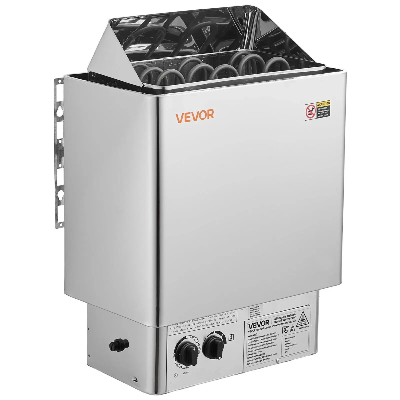 【SummerFinds】VEVOR Sauna Heater,  4.5KW 240V Electric Sauna Stove, Dry Steam Bath Saunas Stove with Pre-Drilled Bracket, Fit 105 to 210 CU.FT Saunas Rooms, Steam Bath Stoves for Home, Commercial, Leisure Venues
