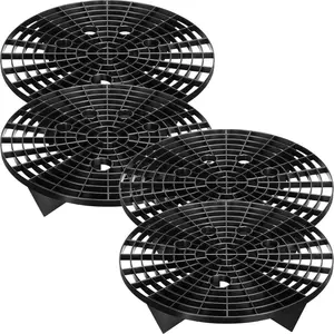 Car Wash Bucket Insert Grit Traps for Car Washing Detailing Kit Accessories Cleaning Tool Fits 12 Inch Diameter Bucket or 3-5 Gallon(Black,4 Pieces)