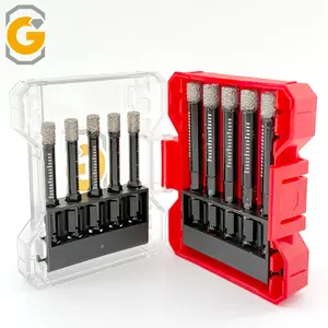 10pcs set 6mm/8mm Diamond Brazed Dry Drill Bits - Hexagon Shank Hole Saw Cutter for Granite, Marble, Ceramic Tile & Glass Drilling Perfect for DIY & Professional Use