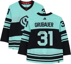 Philipp Grubauer Seattle Kraken Autographed 2022-23 Reverse Retro Adidas Authentic Jersey - Fanatics Authentic Certified