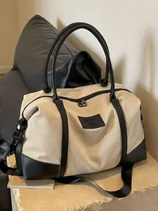 Large Capacity Travel Bag, Fashion Colorblock Design, Handheld Shoulder Crossbody, Multi-Functional Practical, Ideal for Short Trips, Vacation, Gym, Students, Travel Duffel Bag, Travel Duffle Bag, Fashionable Duffel Bag