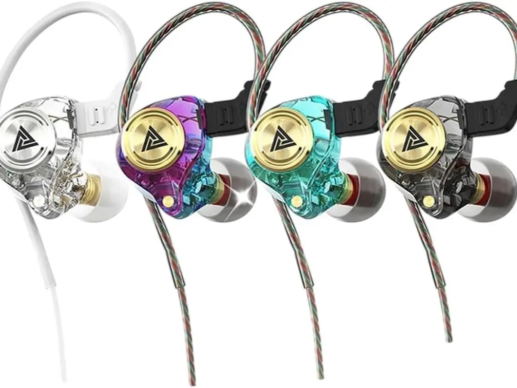 QKZ AK3 Wired Earphones - Portable In-Ear Noise Canceling Earbuds with Mic, HiFi Subwoofer, 3D Stereo Sound, Gaming Earbuds for Game Console & Sports, Water Resistant, Audio