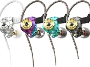 QKZ AK3 Portable Wired In-Ear Audio Earbuds with Mic, HiFi Subwoofer, Noise Cancelling, 3D Stereo Sound, Gaming Headset for Gaming & Sports