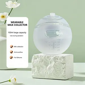 3oz/100ML Full Silicone Breastmilk Shield, Soft Breast Milk Collector for Breastfeeding, Portable & Discreet Milk Catcher for Nursing Moms