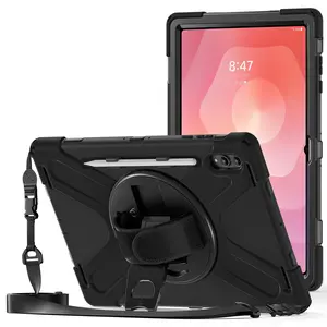 Armored Shockproof Stand Case For Samsung Galaxy Tab S11 Ultra SM-X930/ X936/ X936B With Shoulder Strap Palm Band