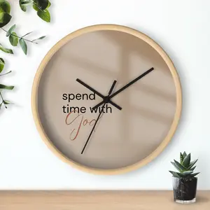 Spend Time with God Inspirational Wall Clock, Spiritual Home Decor, Christian Gift, Motivational Wall Art, Faith-based Timepieces