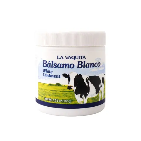 VAQUITA BALSAMO BLANCO 100G Eucalyptus Soothing Ointment - Alcohol-Free, Oil-Free Mineral Oil Moisturizer, Gentle Hydrate & Restore Nourishing Cream, 24 Months Shelf Life, All Skin Types Skincare Item
