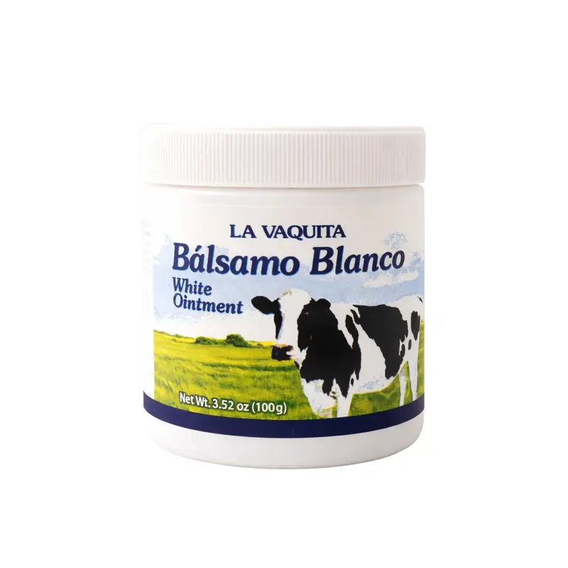 VAQUITA BALSAMO BLANCO 100G Eucalyptus Soothing Ointment - Alcohol-Free, Oil-Free Mineral Oil Moisturizer, Gentle Hydrate & Restore Nourishing Cream, 24 Months Shelf Life, All Skin Types Skincare Item