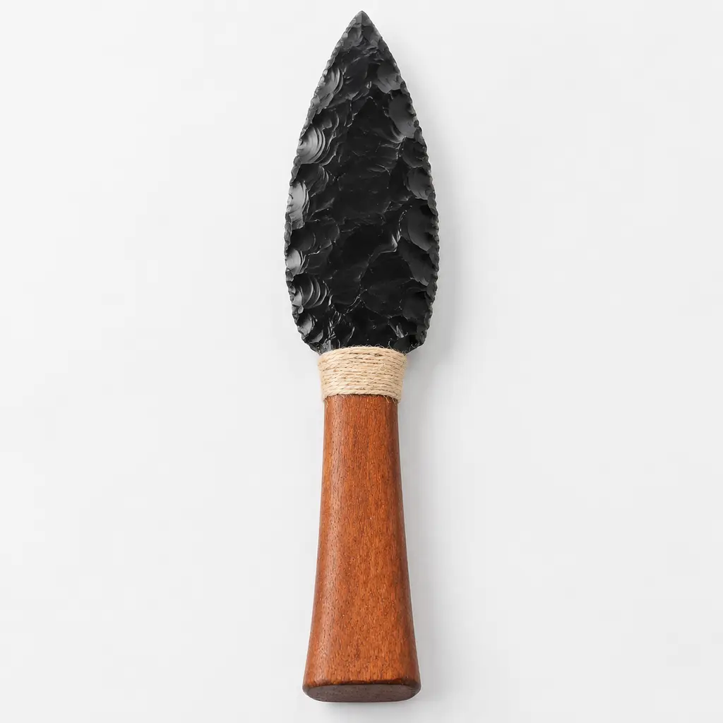Stargate Obsidian Knapped Knife, 25-26 cm