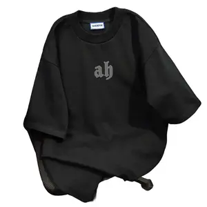 Minimalist Design Korean Style Unisex T-shirt for Men & Women Breathable Cotton Fabric Round Neck Thick Soft Streetwear Top Summer Wear