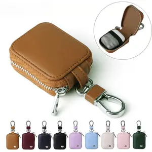 Leather AirPods & Wireless Earbuds Case, Premium PU Protective Cover with Shockproof Drop Protection, Slim Lightweight Design with Keychain for Travel, Gym, Office & Daily Carry, Slim Fit