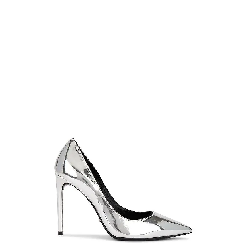 Women's Tony Bianco Anja Elegant Fashion Heeled Footwear - Silver Shine High Heels