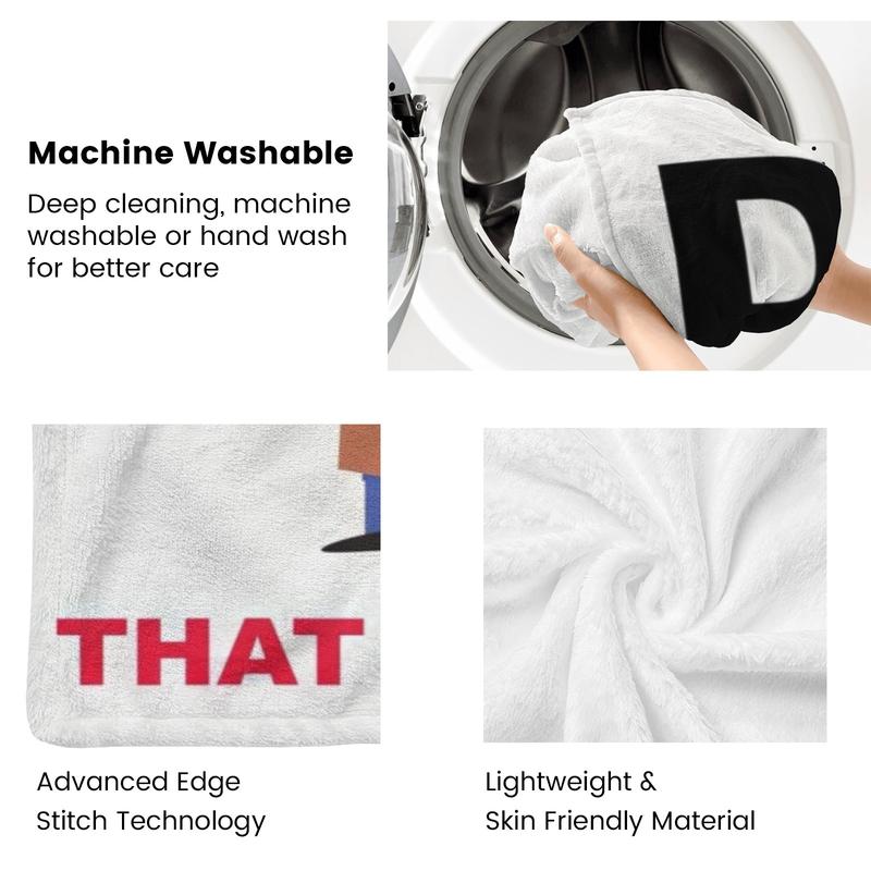 South Park Cartman "Dude That Kicks Ass" Fleece Blanket - Epic Attitude Quote, Super Soft & Edgy