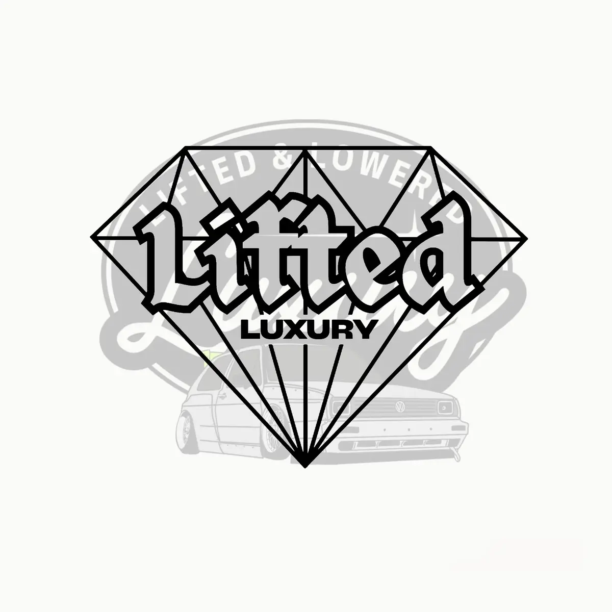 Lifted Luxury Decal - Permanent Vinyl for Lifted Trucks