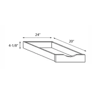Roll Tray 24" - White Shaker