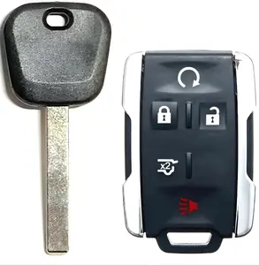 Transponder Key + 5 Button Remote Fob Compatible with GMC 2014 - 2019, B119 - M3N-32337100