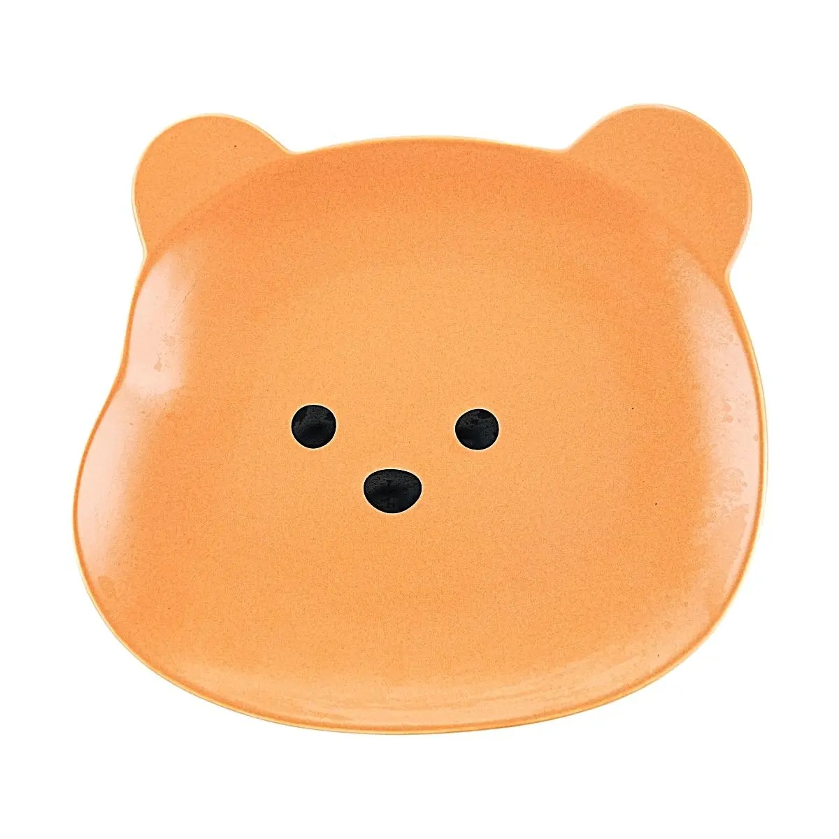 Golden Lion 8" Korean Cartoon Bear Plate - Matte Honey Orange Dessert Dish, 20.5x19x2.2cm Golden Lion 8" Korean Cartoon Bear Plate - Matte Honey Orange Dessert Dish, 20.5x19x2.2cm