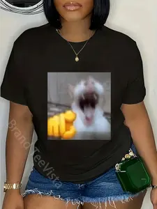 100% Cotton Laughing Cat Meme T-Shirt for Men Women Kids