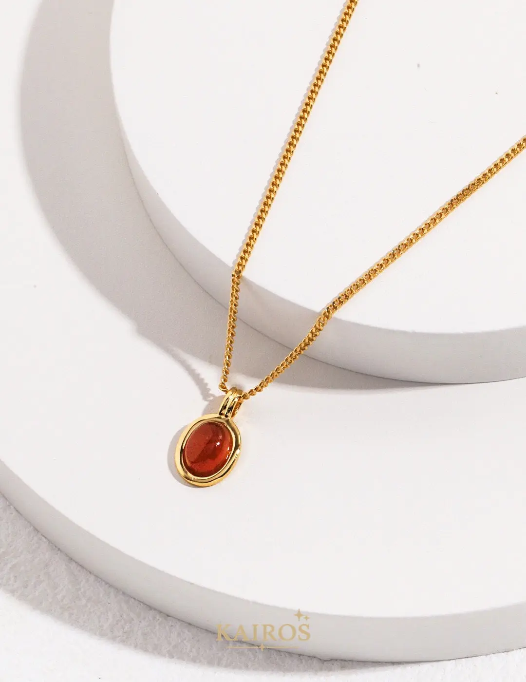 Agate Charm Red Agate Pendant Necklace