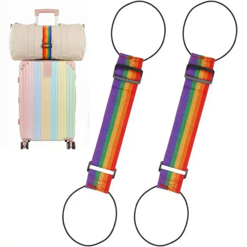 2 Pack Luggage Straps for Suitcases - Heavy-Duty Adjustable Belts with Quick Release Buckle, Durable Travel Accessory, Travel Gear for Easy Identification (Home & Festive Party Supplies)