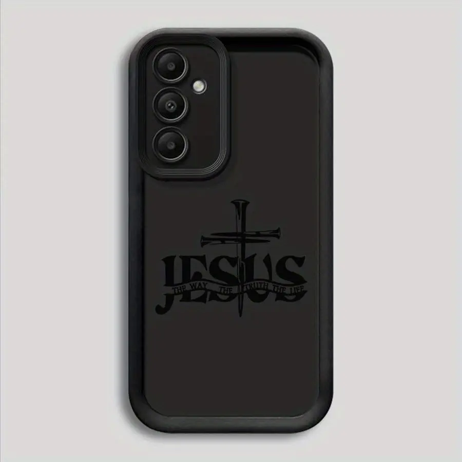 JESUS Sword Soft Cover Phone Case for Samsung Galaxy A12 A03 A14 A04e A06 A03s A11 A16 A13 A30 A15 A05 A20 A04 A50 A05s A04s A50s A20s