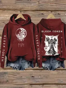 Sleep Token Hoodie - Reaper Angle Print Vintage Sweatshirt, Cotton Graphic Printed Hoodie, fan Rock Rapper Music lover shirt, Gift For Men and Women, Unisex Shirt, Vintage Tee