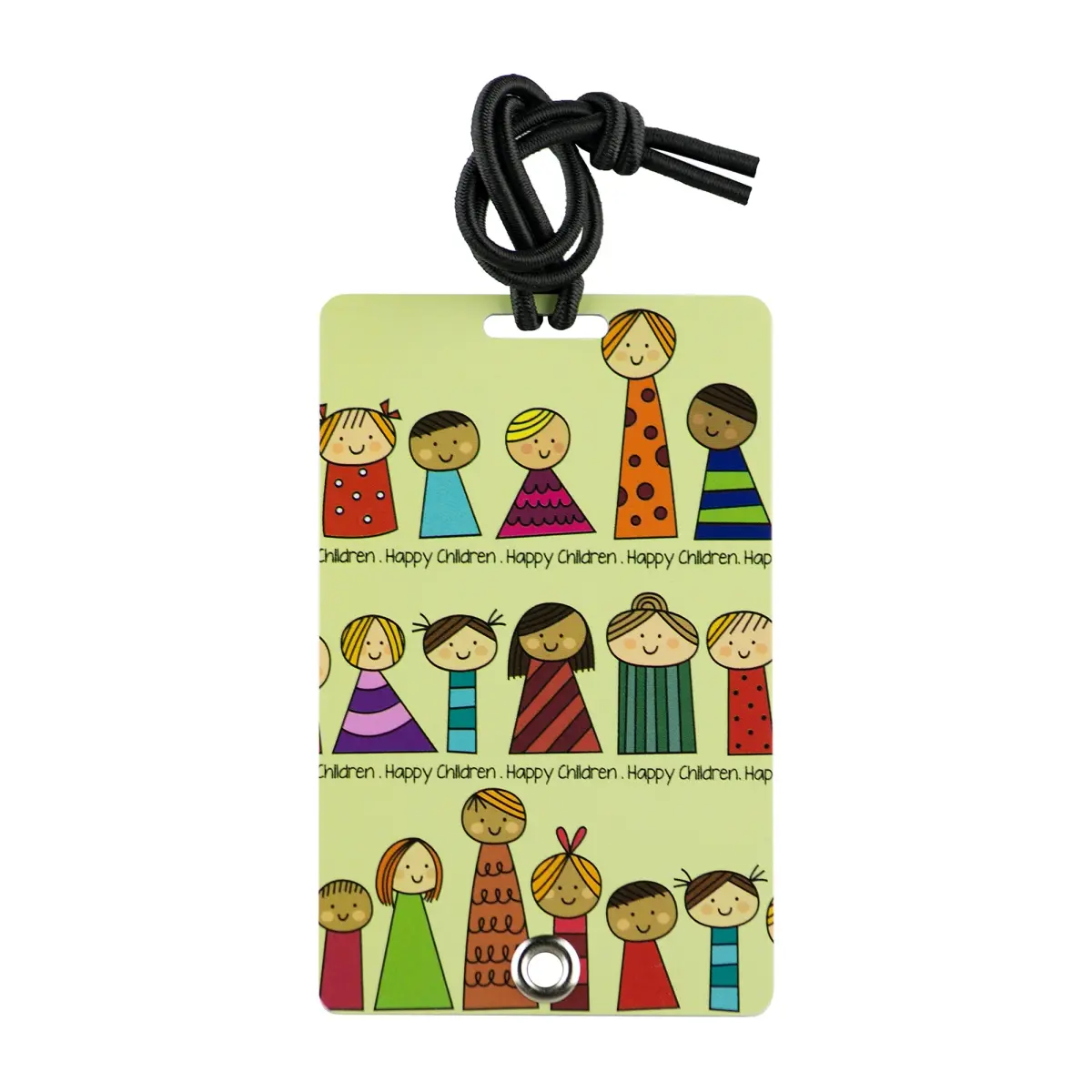 212 MAIN PVC Luggage Tag (Model 2053) - Stylish Design, Secure Hold, Elastic Cord, Hidden Info Slot, for Backpacks, Kids