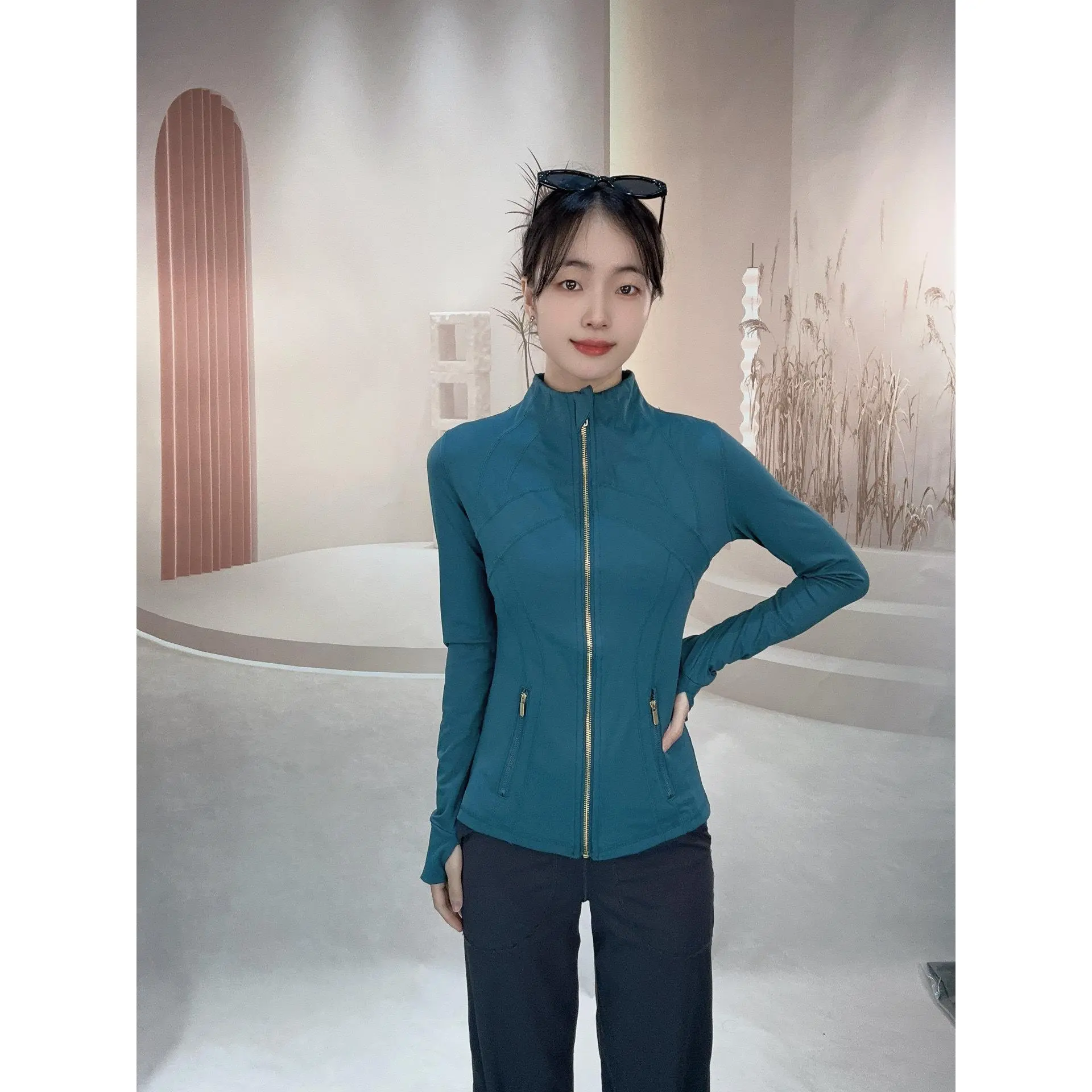 Peacock Orchid Gold Zipper Jacket