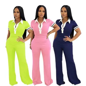 summer autumn clothes Women's Set Short Sleeve Ribbon Tops Wide Leg Pants 2025 new Fitness Two 2 Piece Sets Outfits Tracksuit