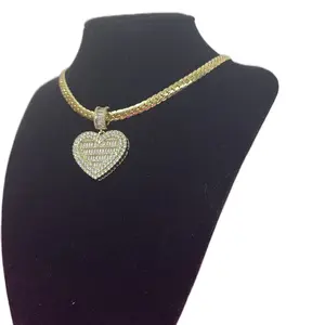 No Fade 14K Gold-Plated Cuban with a beautiful heart charm