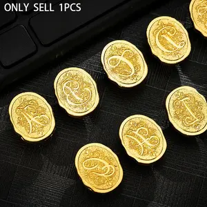 Vintage Metal Wax Seal Stamp Head, Universal Design Letter Stamp, Antique Style Sealing Wax Stamp, Ideal for Crafts, Scrapbook Materials & Personalized Gifts