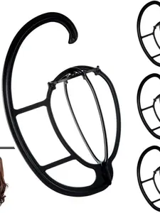 Hanging wig/hat display stand, 3-piece/set foldable Collapsible wig hair dryer stand, professional portable space saving hanger wig/hat storage display stand, suitable for home storage and travel storage