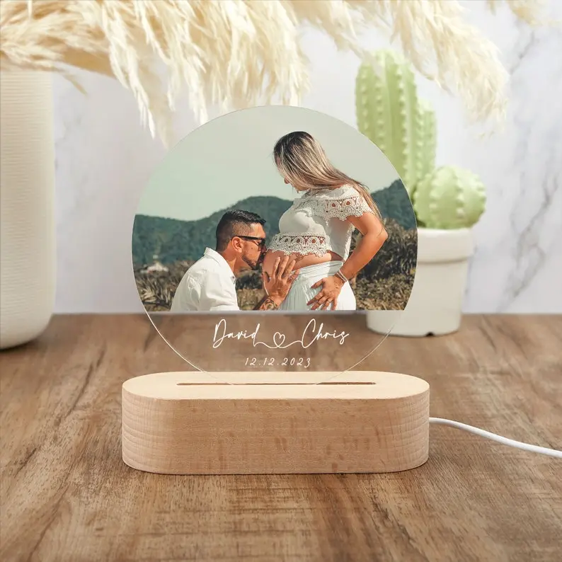 Custom Photo Gift for Girlfriend Boyfriend Plaque, Anniversary Gift Plaque and Sign, Gift for Bride, Custom Our Name Decor