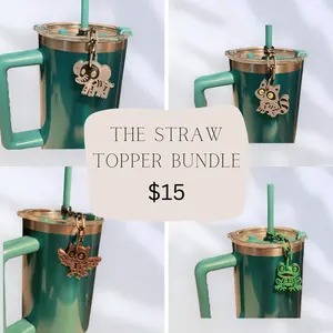 Zoo Straw Buddy Topper Bundle