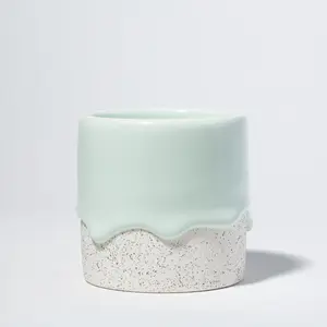 Drippy Pots Squat Cylinder - Ceramic Cup for Morning Coffee, Latte Art, Tea - Reusable/Washable Drinkware