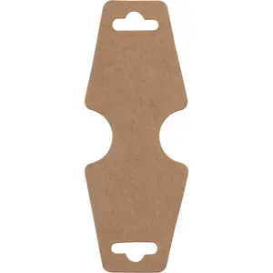 Juvale Blank Jewelry Display Cards - 200 Pack, Kraft Brown, 4.75 X 1.75 in - Foldable Necklace & Bracelet Display Cards for Jewelry Packaging & Retail