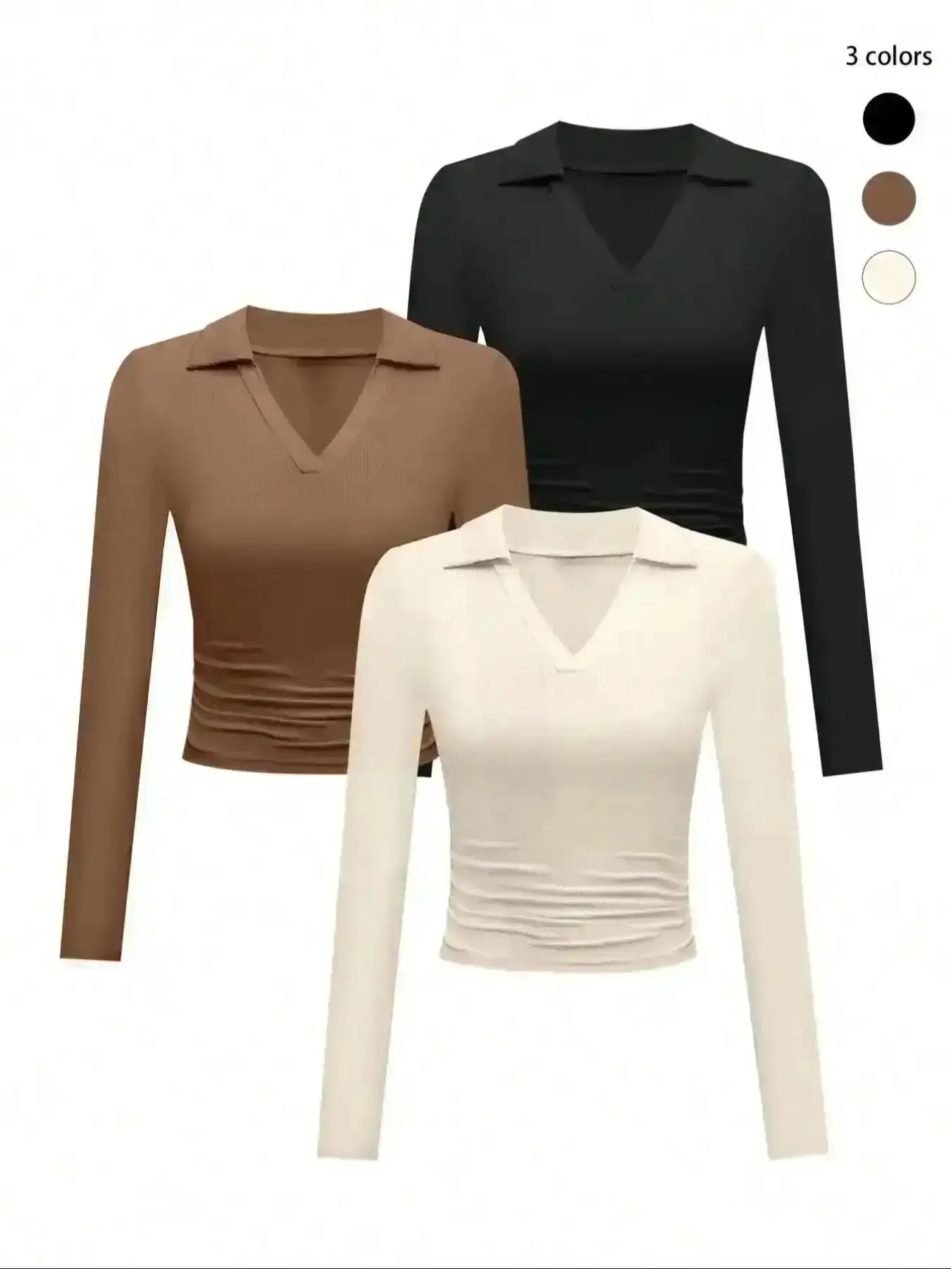 Oversized Cozy Sweater, Three Piece Set Spring & Fall Knit Long Sleeve V Neck Top Fashion Slim Fit Casual Commute Layering Tops & Pants Suit, Office Ready, Work Wear, Business, Summer Essential, Everyday, Versatile
