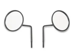 Jeep Licensed by RedRock Round Adventure Mirrors with Printed Jeep Logo (87-25 Jeep Wrangler YJ, TJ, JK & JL)