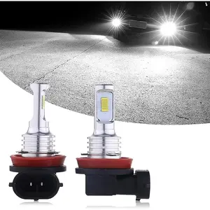 Daily&Cozy Pack-2 Car LED Fog Lights, 35W 4000LM Super Bright Instrument Lamp, LED Light Replacements, Universal for Most Cars, Trucks and Vans (White#   H8/H9/H11)