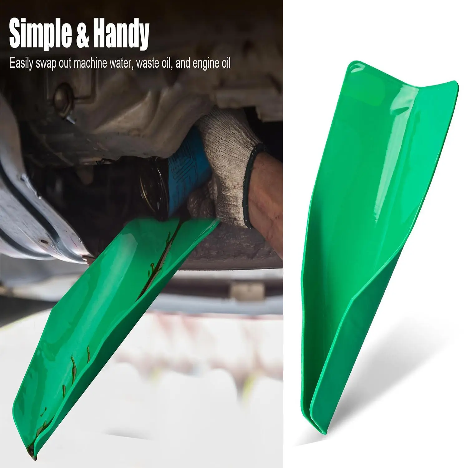 Reused flexible Moldable Oil Funnel Spill-Free for Car, Truck & Motorcycle| Multi-Vehicle Oil Change Tool High-quality silicone material