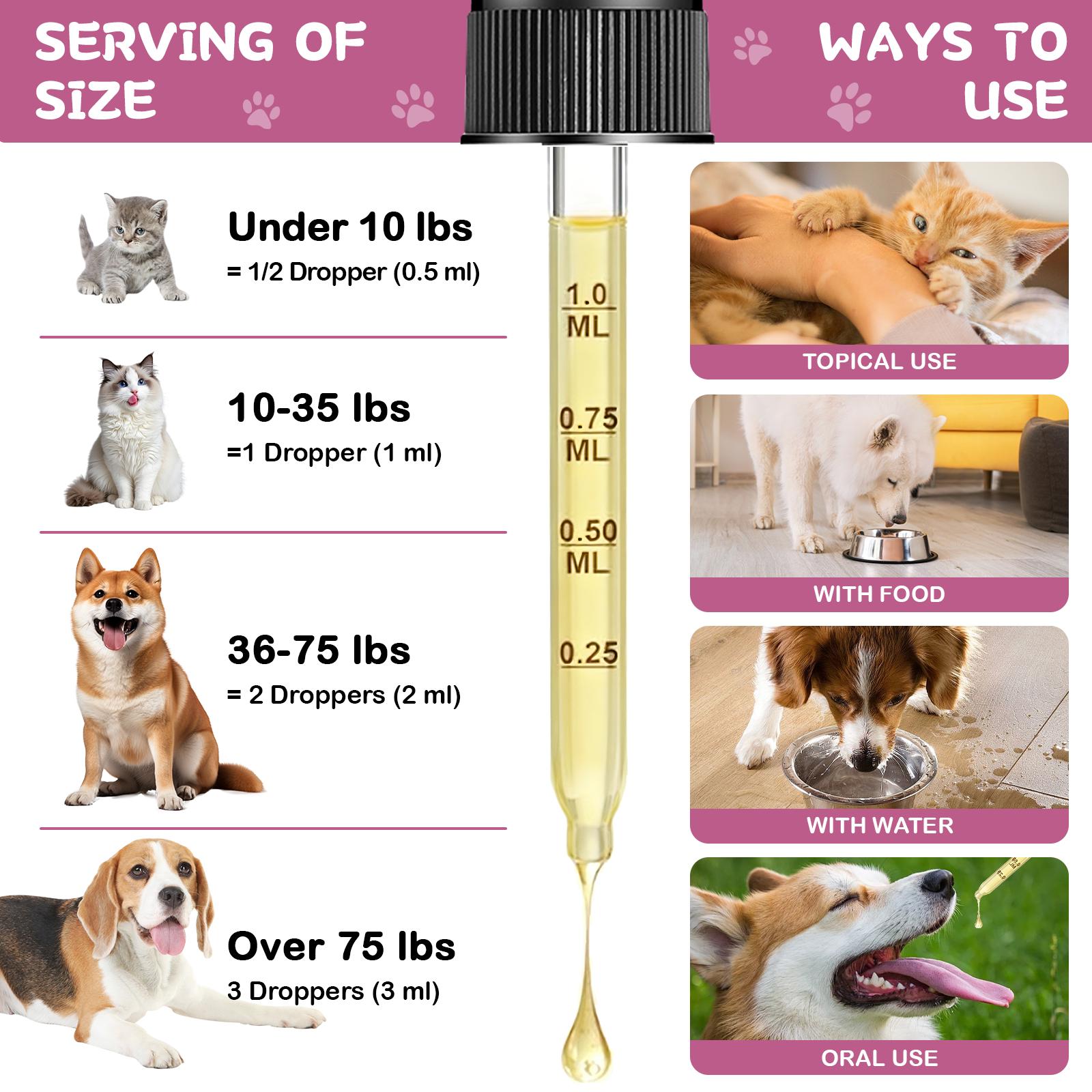 Collagen for Dogs, Liquid Collagen for Dogs and Cats - 5 Types of Grass-Fed Collagеn (I, II, III, V & X) for Skin & Coat, Itch Relief, Hips & Joints with MSM, Biotin and Hyaluronic Acid, 2 Oz
