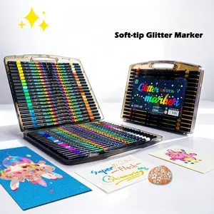 Dreamy Flash Markers Set Dual Tip Double Color Glitter Markers Shimmering Metallic Ink For Art Drawing Coloring And Craft Projects