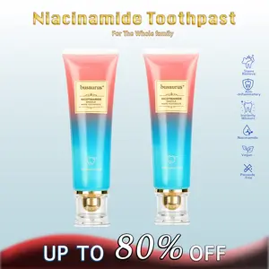 【Triple Brighten】Niacinamide Whitening Toothpaste, Fluoride-Free, Gentle Mint, Breath Freshening, Enamel Protection and Tooth Strengthening